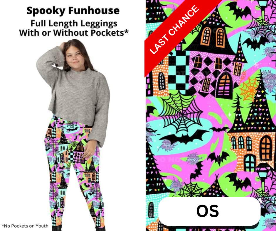 Spooky Funhouse Full Length Leggings w/ Pockets