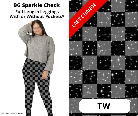 BG Sparkle Check Full Length Leggings w/ Pockets