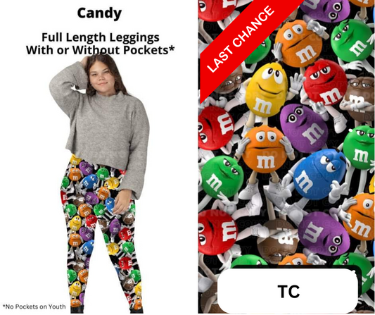 Candy Full Length Leggings w/ Pockets