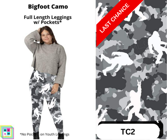 Bigfoot Camo Full Length Leggings w/ Pockets