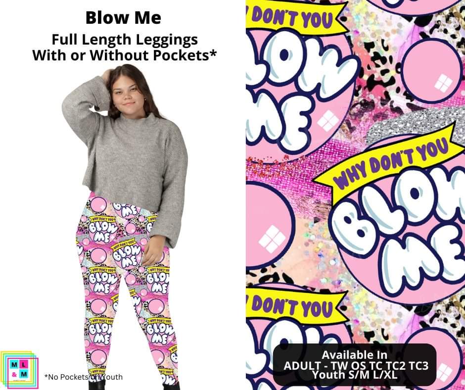 Blow Me Full Length Leggings w/ Pockets